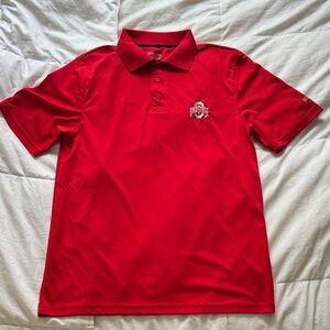 Red Ohio State Buckeyes Polo Shirt | Men’s Size Small | Short Sleeve